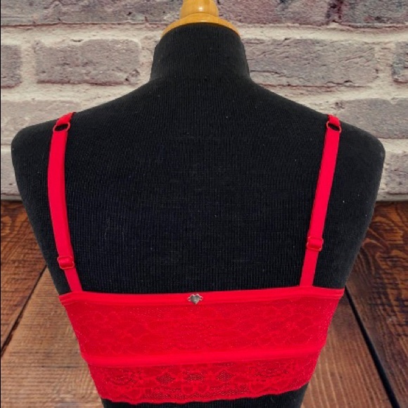 PINK Victoria’s Secret red lace bra small D-DD - Picture 5 of 7
